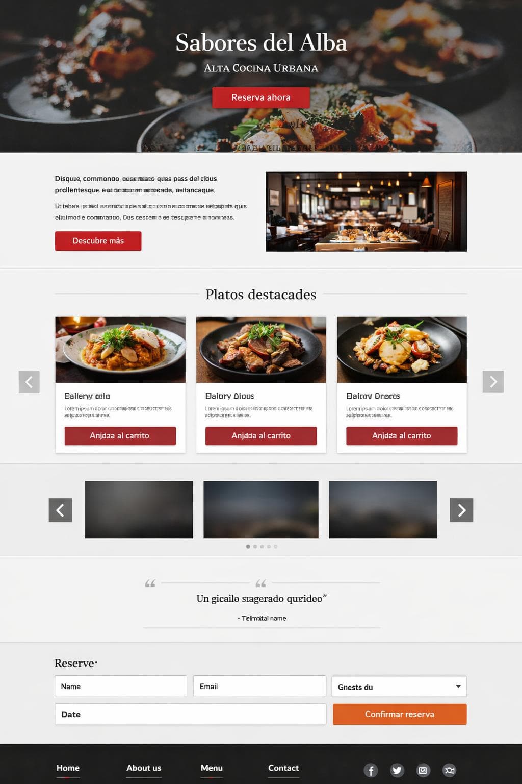 Bistro Atlas — vista previa del theme