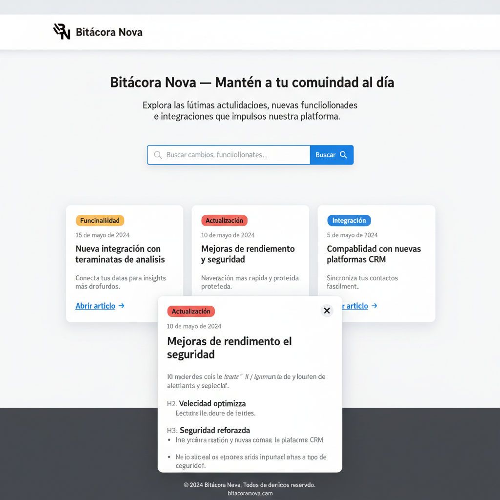 Bitácora Nova — vista previa del theme