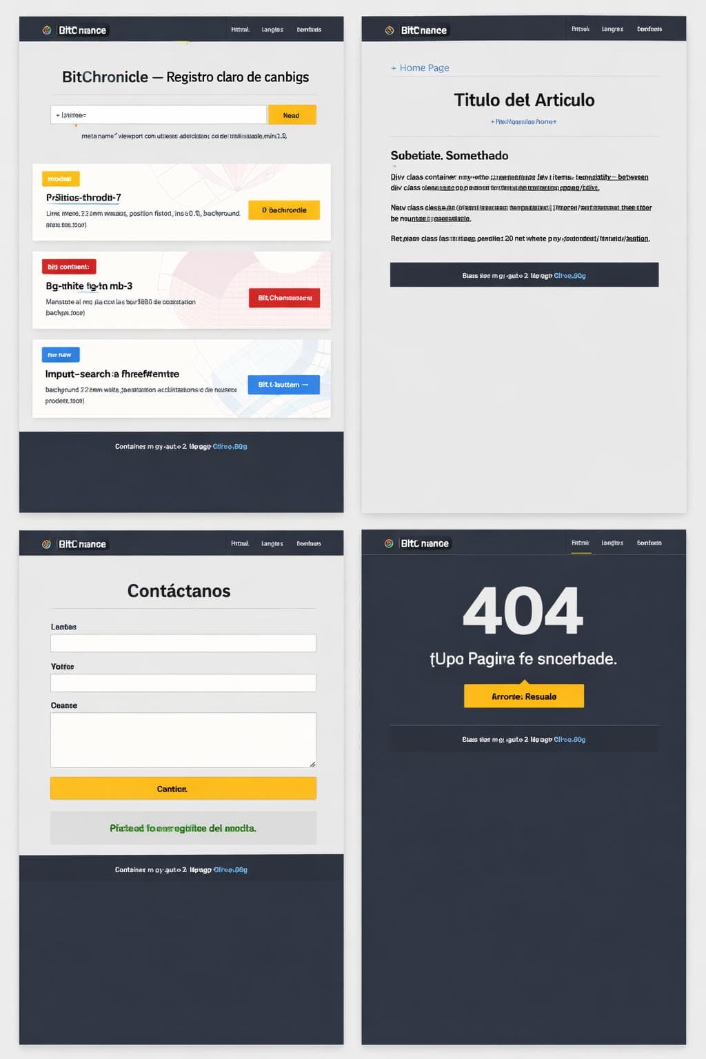 BitChronicle — vista previa del theme