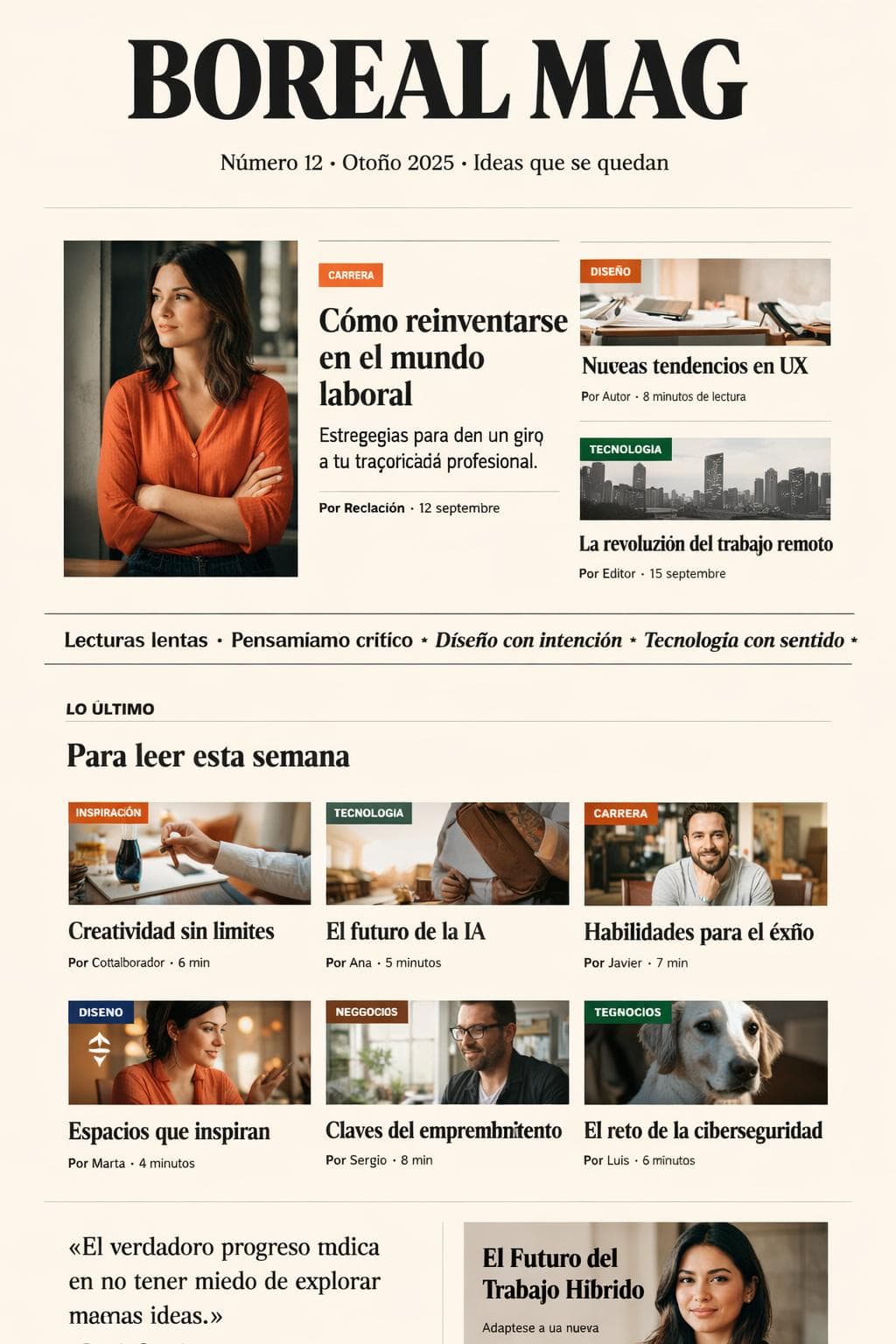 Boreal Mag — vista previa del theme