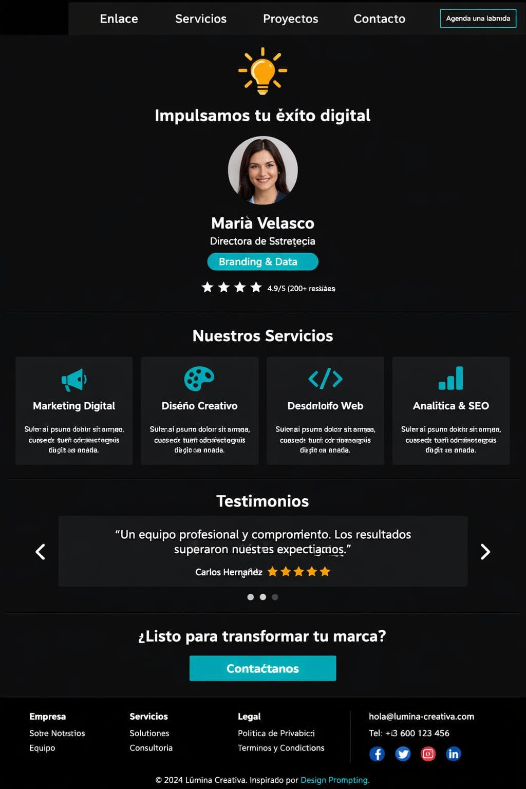 Branding Coral — vista previa del theme