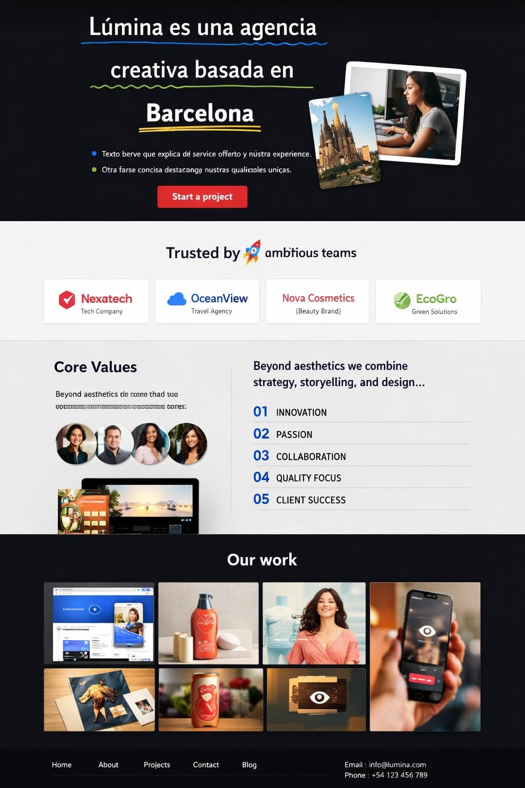 Branding Zafiro — vista previa del theme