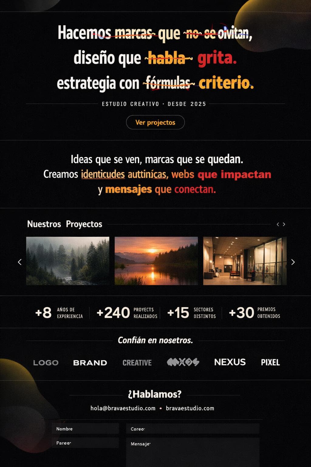 Brava Estudio — vista previa del theme