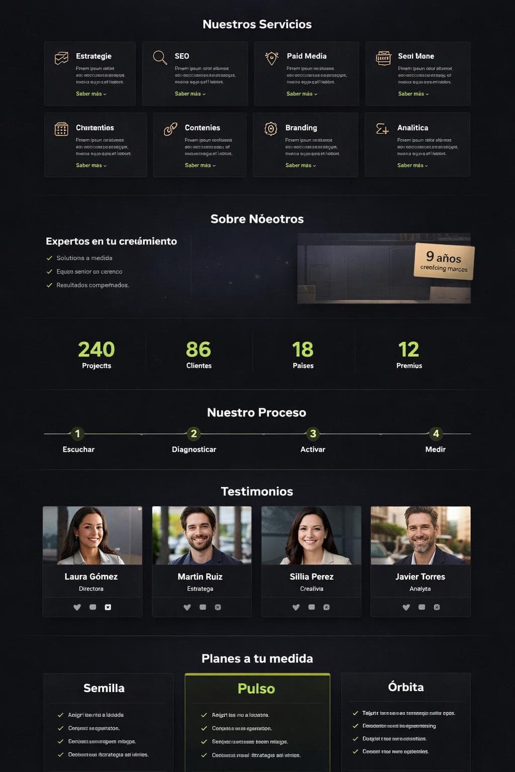 Brevia Pulse — vista previa del theme