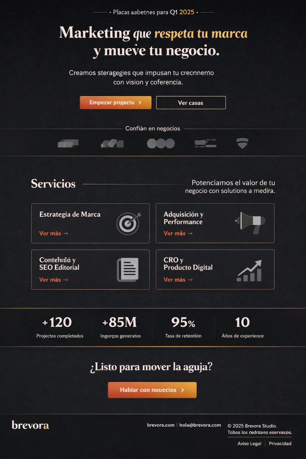 Brevora Studio — vista previa del theme