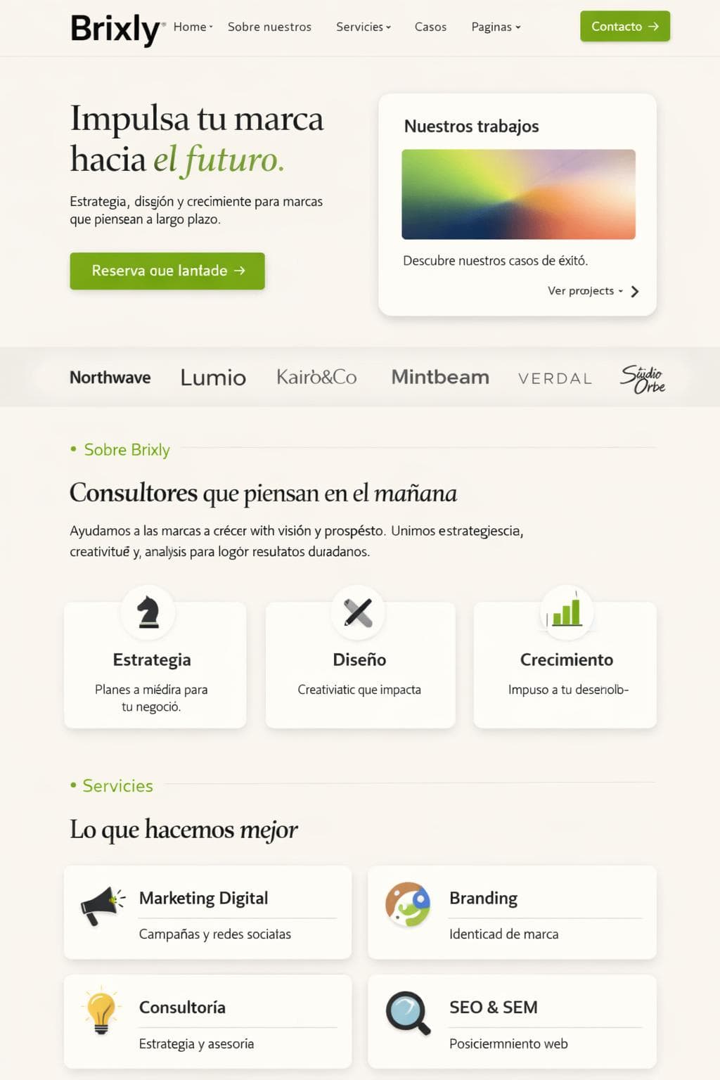 Brixly Studio — vista previa del theme