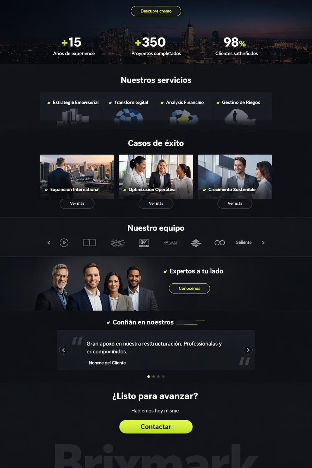 Brixmark Advisory — vista previa del theme