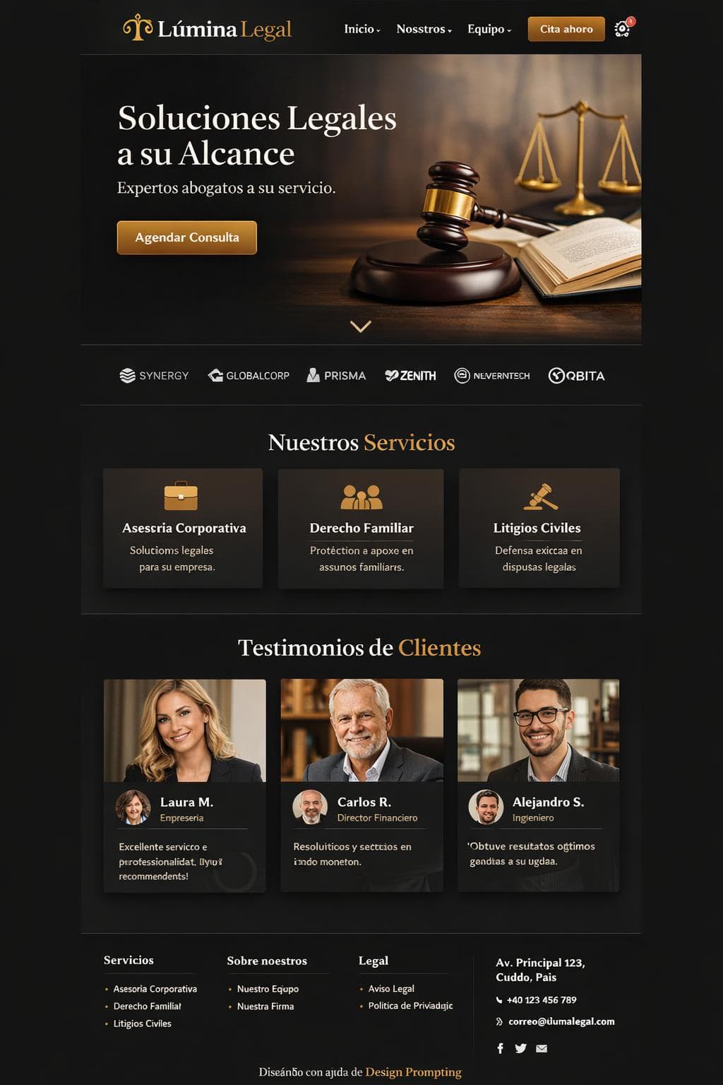 Bufete Delta — vista previa del theme