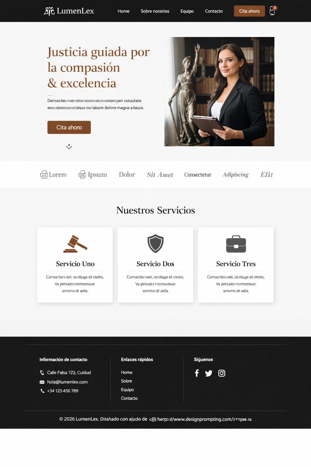 Bufete Orion — vista previa del theme