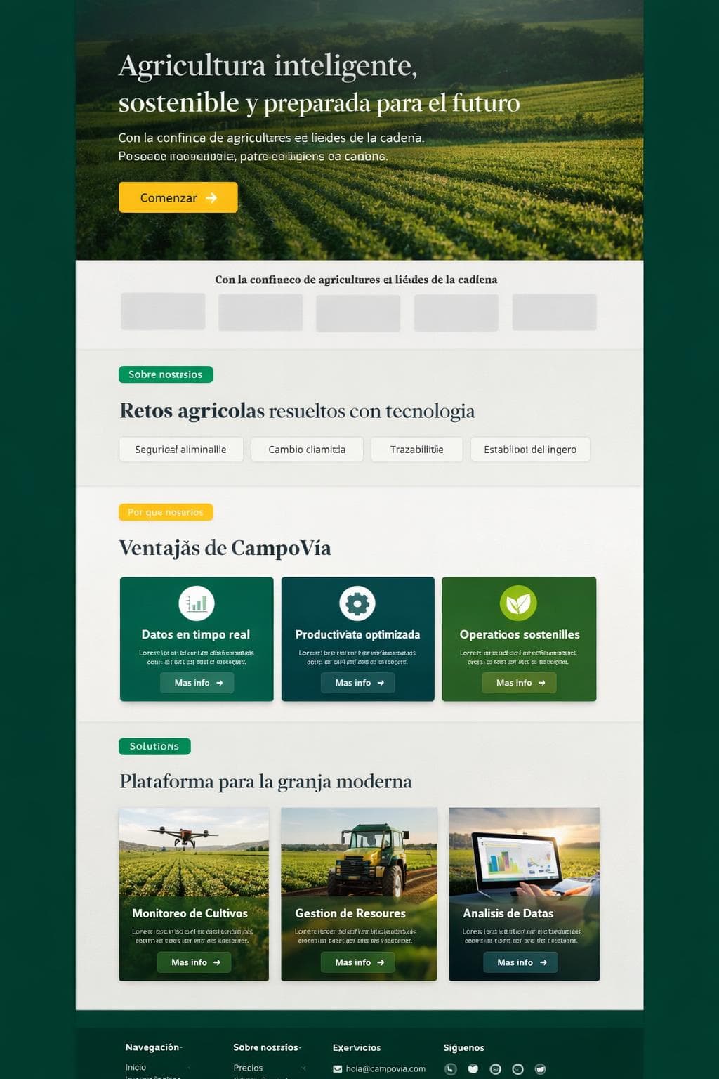 CampoVía — vista previa del theme
