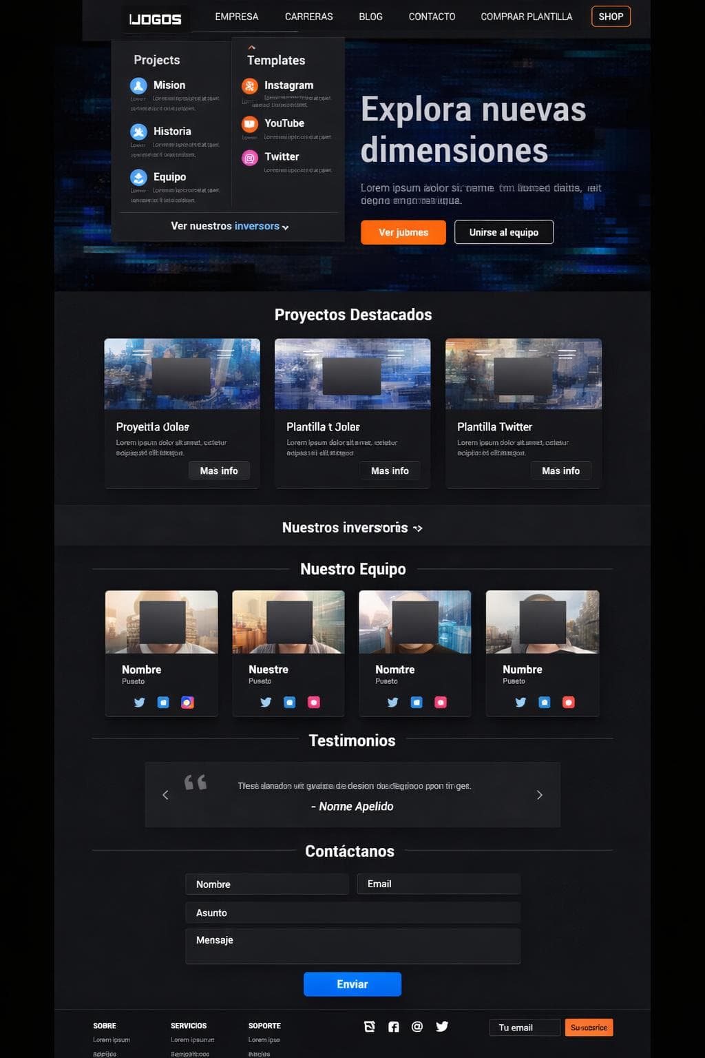 Campus Faro — vista previa del theme