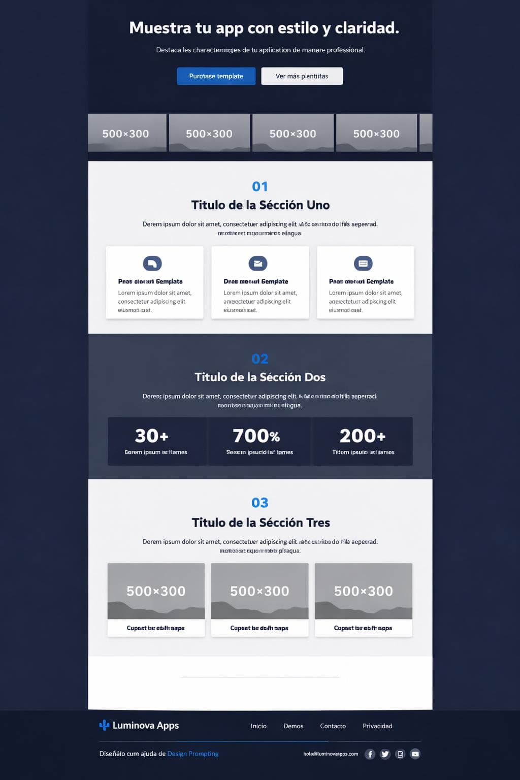 Campus Lumen — vista previa del theme
