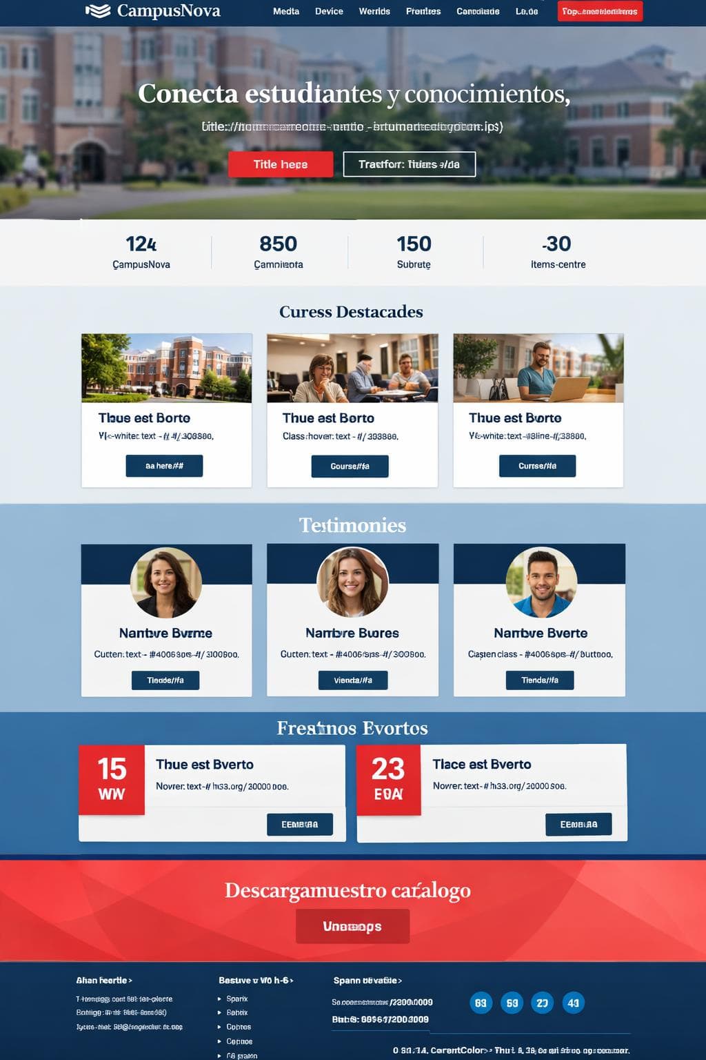 CampusNova — vista previa del theme