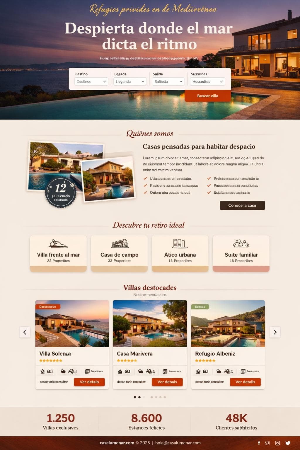Casa Lumenar — vista previa del theme