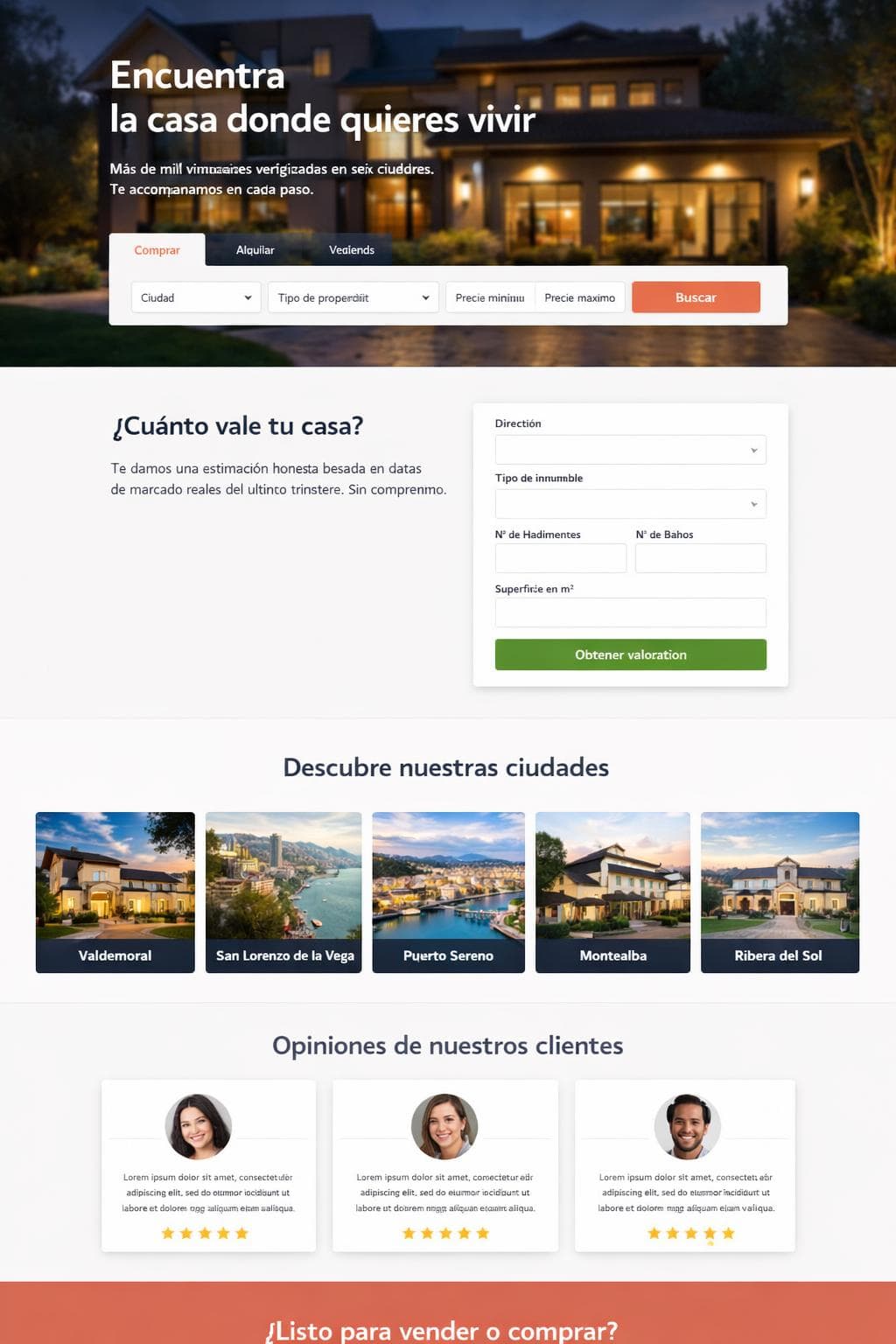 Casa Nova Inmobiliaria — vista previa del theme