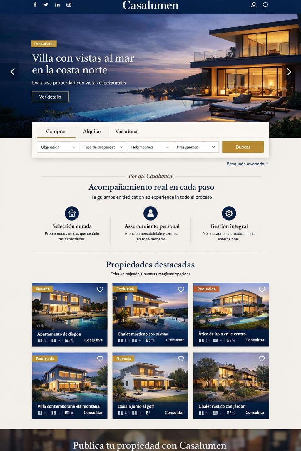 Casalumen Properties — vista previa del theme