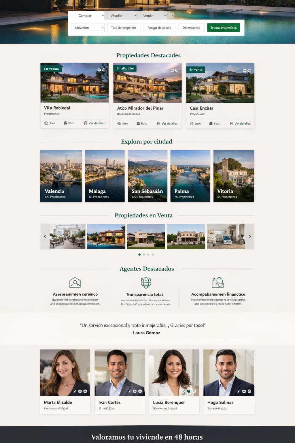 Casaroble Estates — vista previa del theme