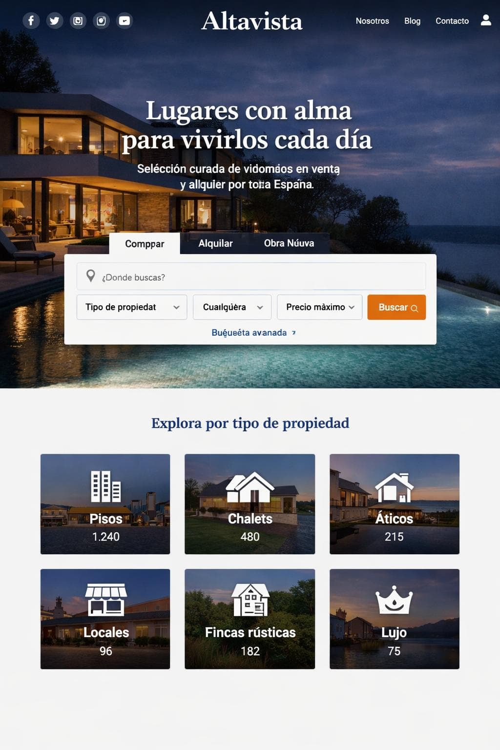 Casas Alba — vista previa del theme