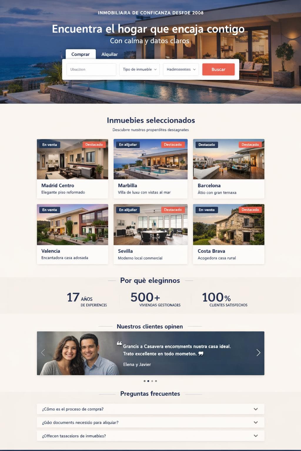 Casavera Inmobiliaria — vista previa del theme