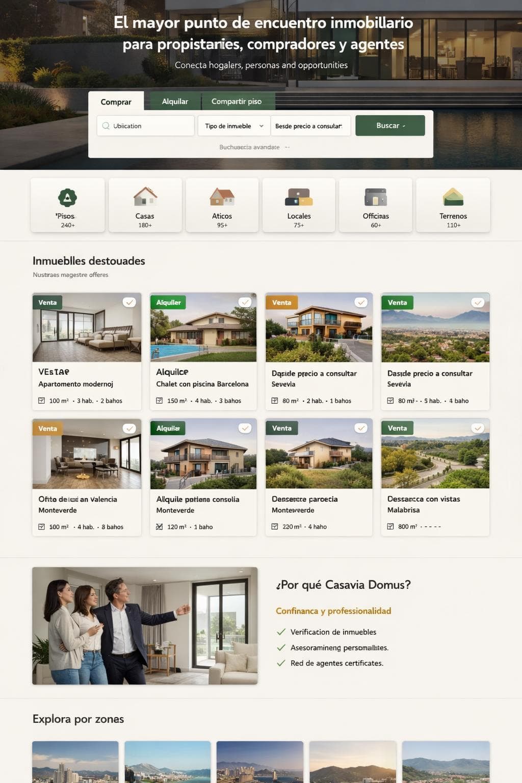 Casavia Domus — vista previa del theme