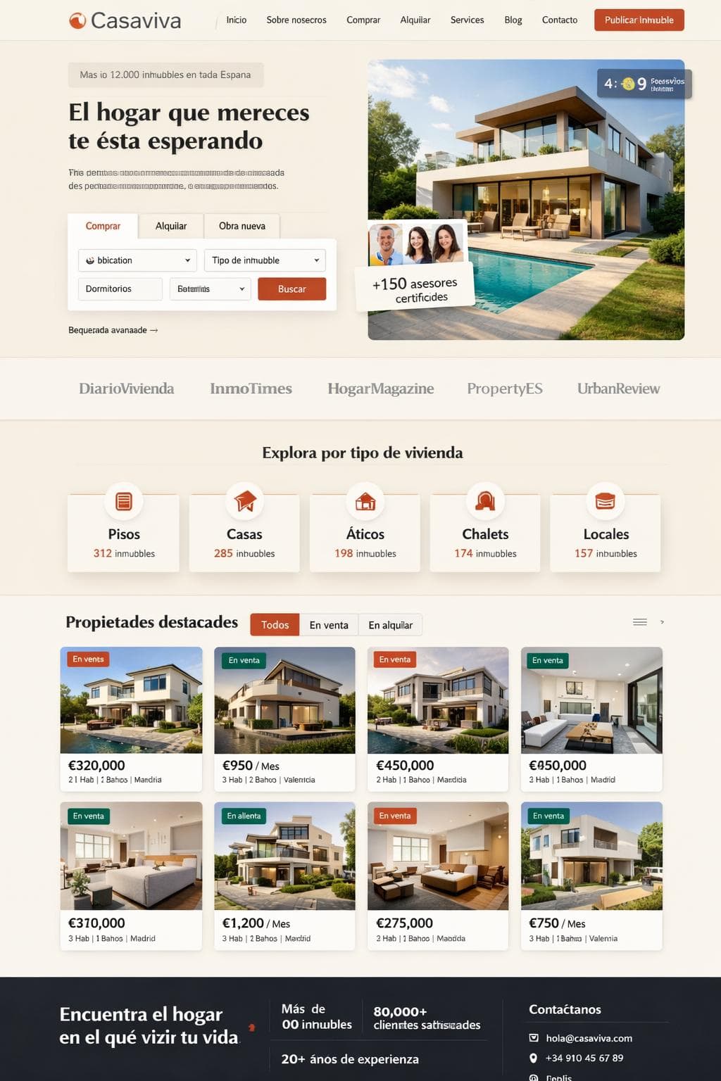 Casaviva Inmobiliaria — vista previa del theme