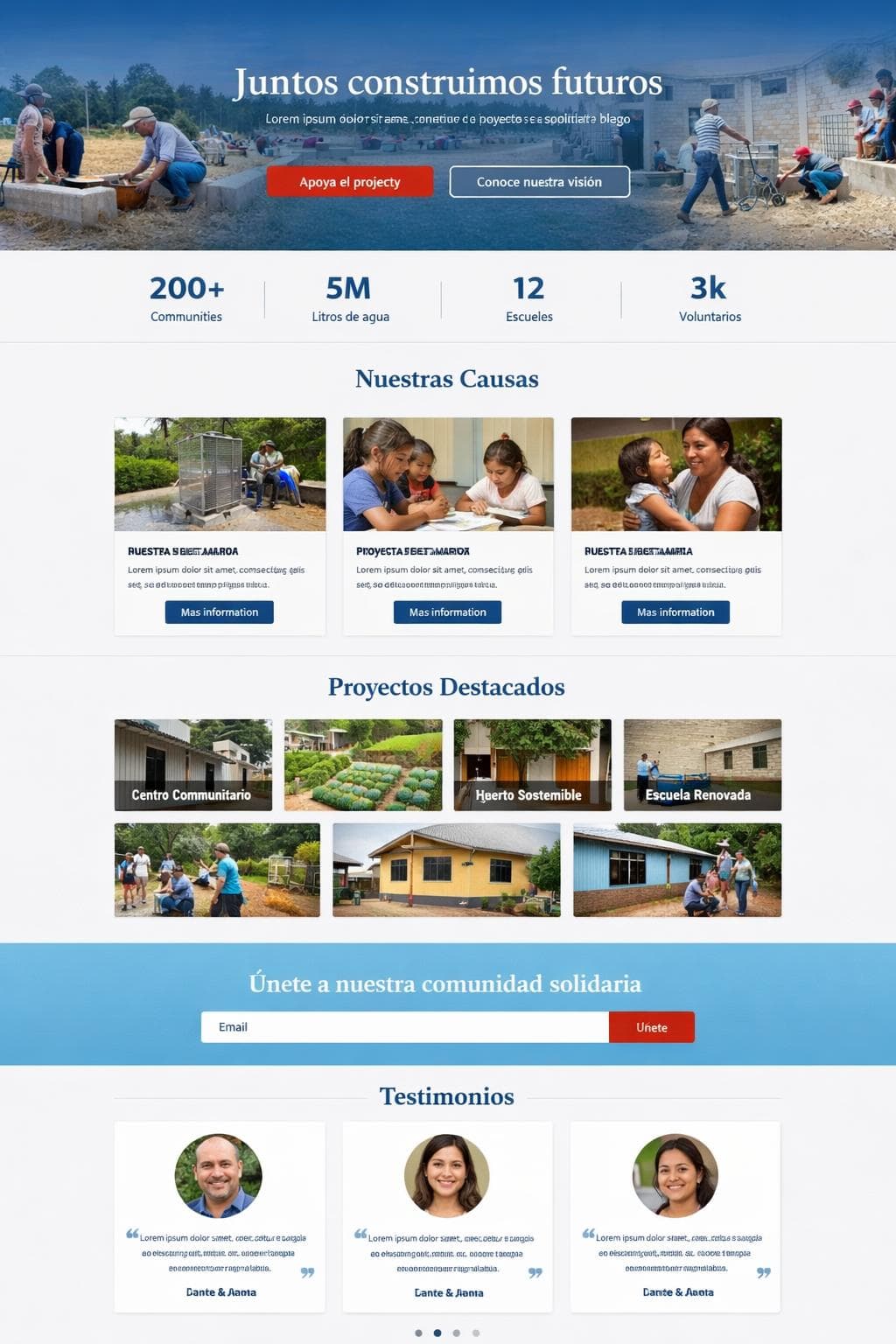 Cascada Solidaria — vista previa del theme