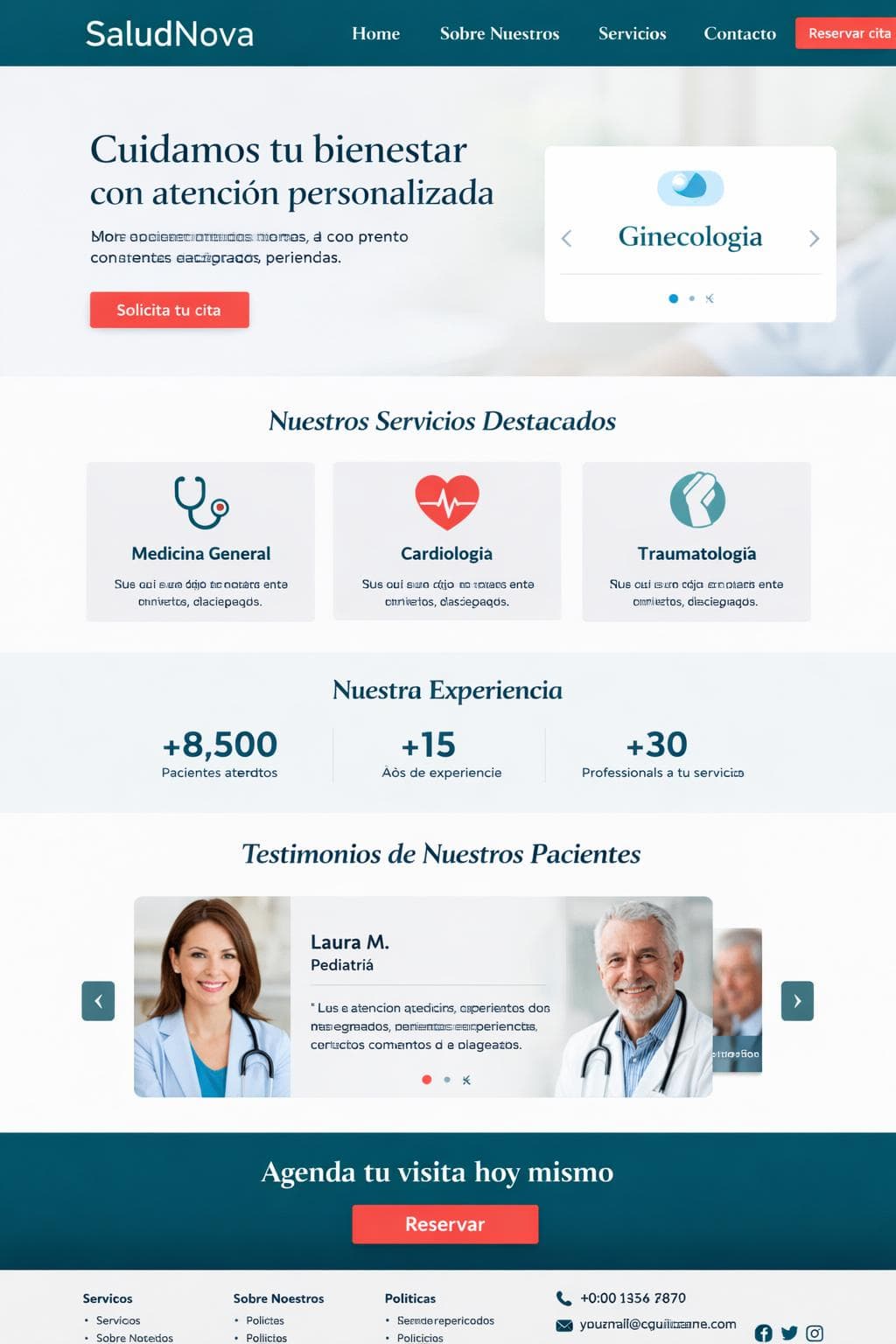 Centro Medico Cobalto — vista previa del theme
