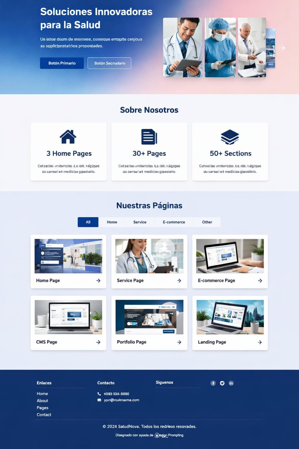 Centro Medico Coral — vista previa del theme