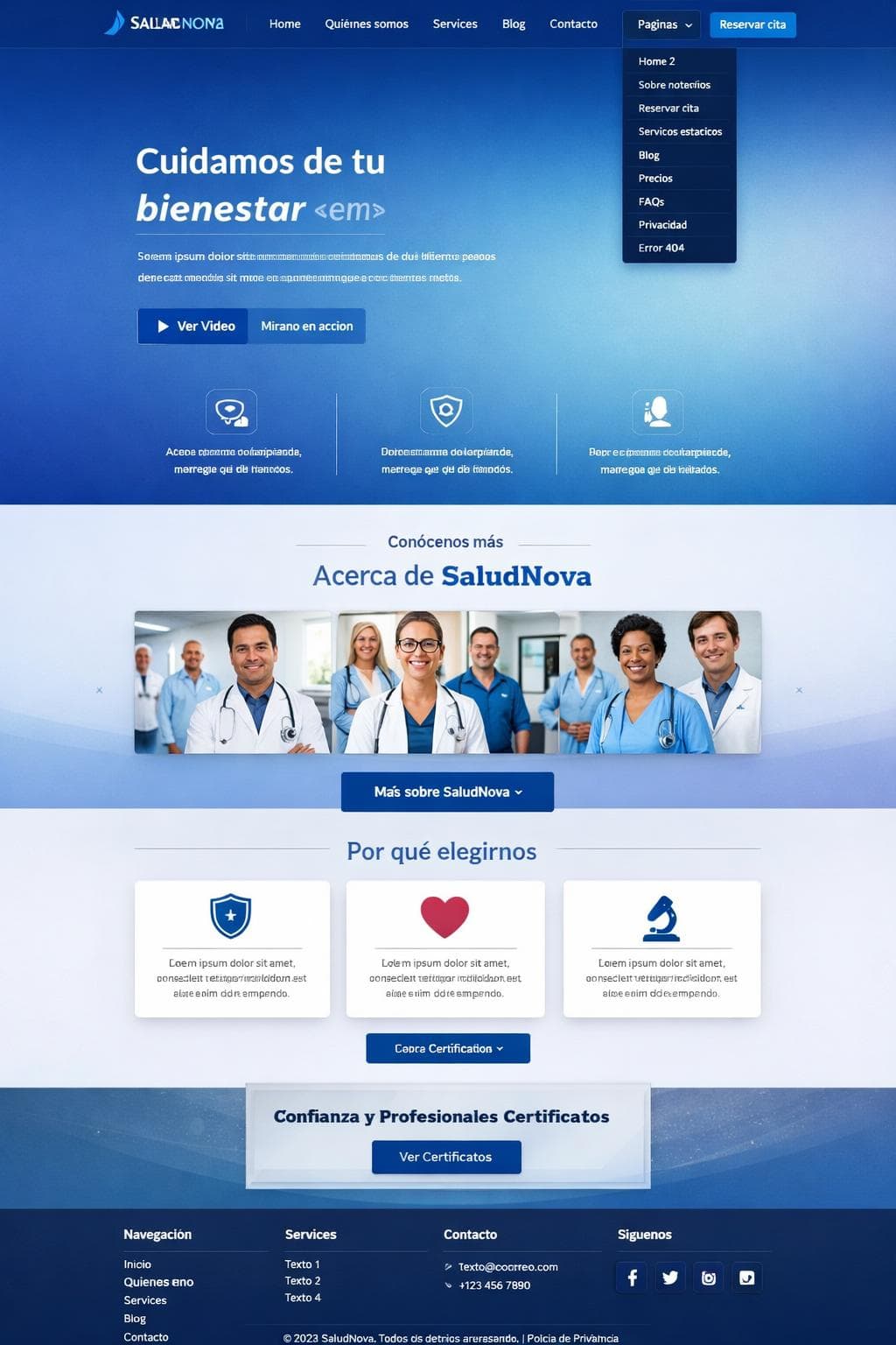 Centro Medico Jade — vista previa del theme
