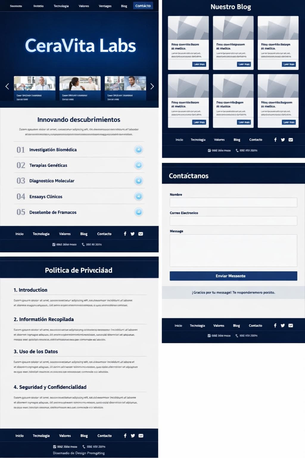 CeraVita Labs — vista previa del theme