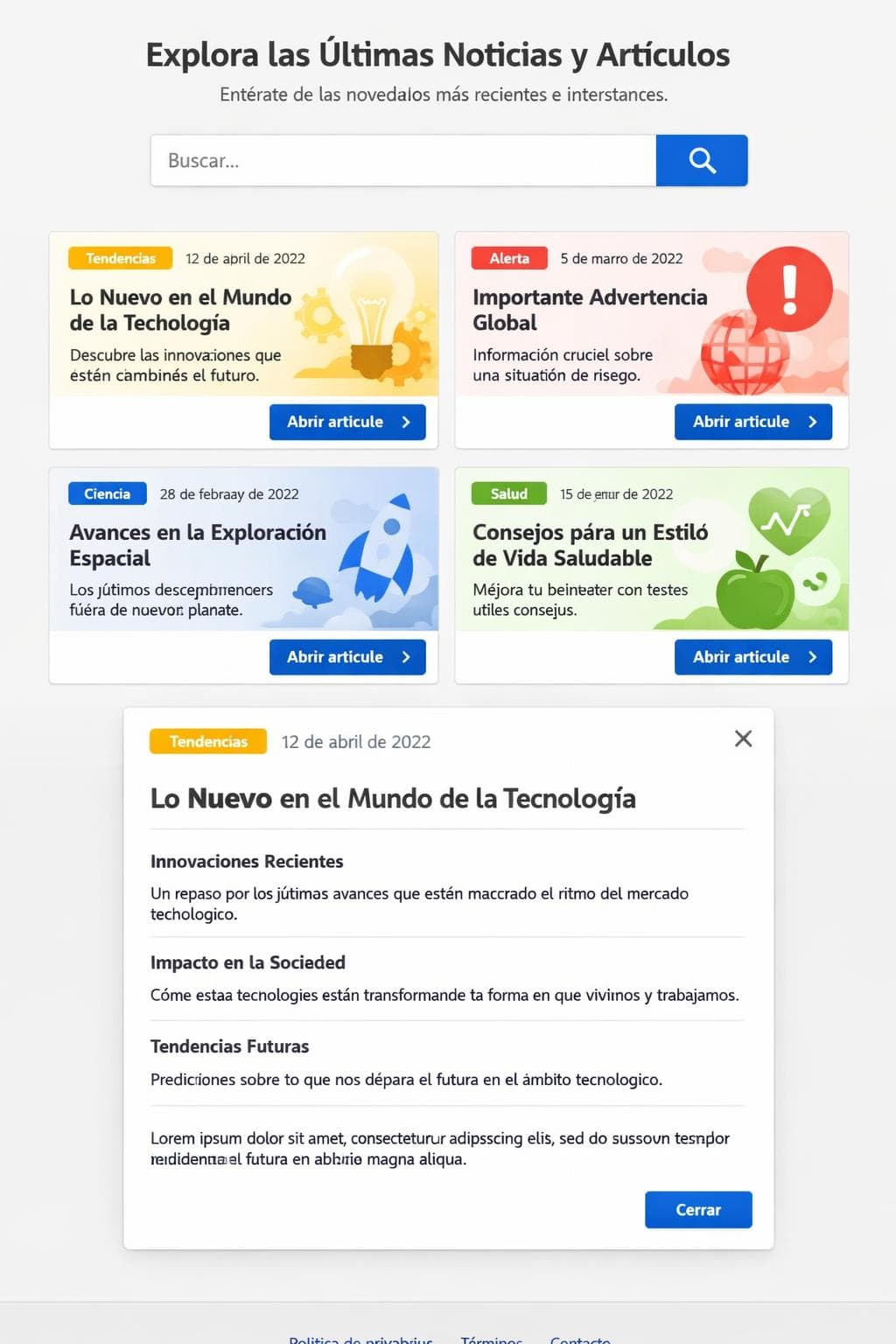 ChronoPulse — vista previa del theme