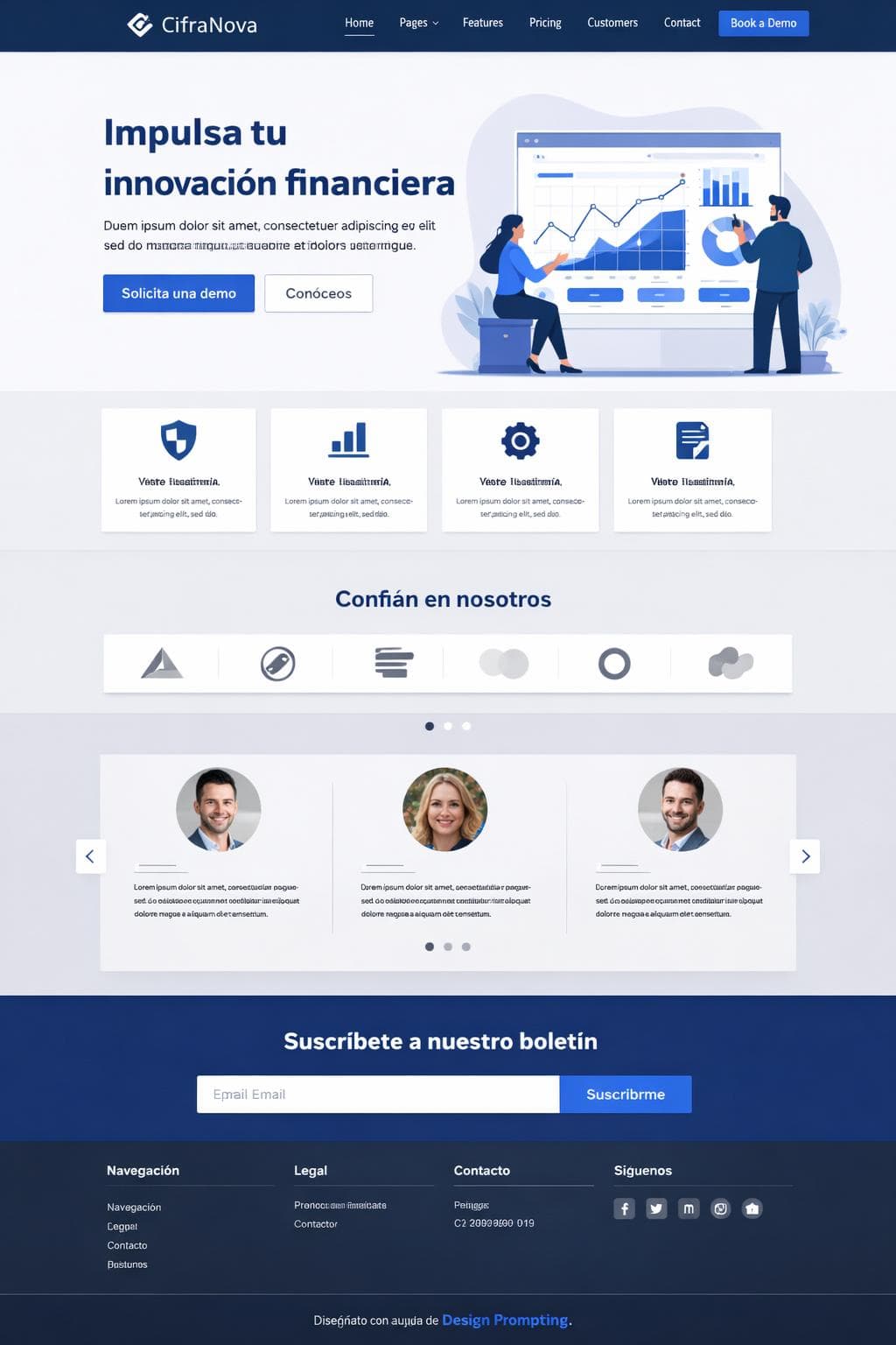 CifraNova — vista previa del theme