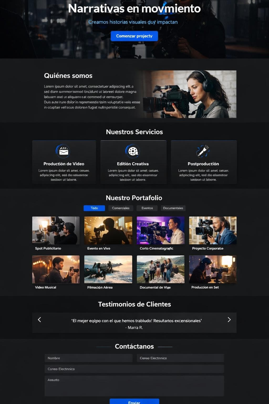 CineFlux Studios — vista previa del theme