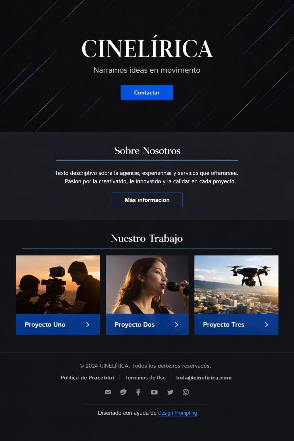 CineLírica — vista previa del theme