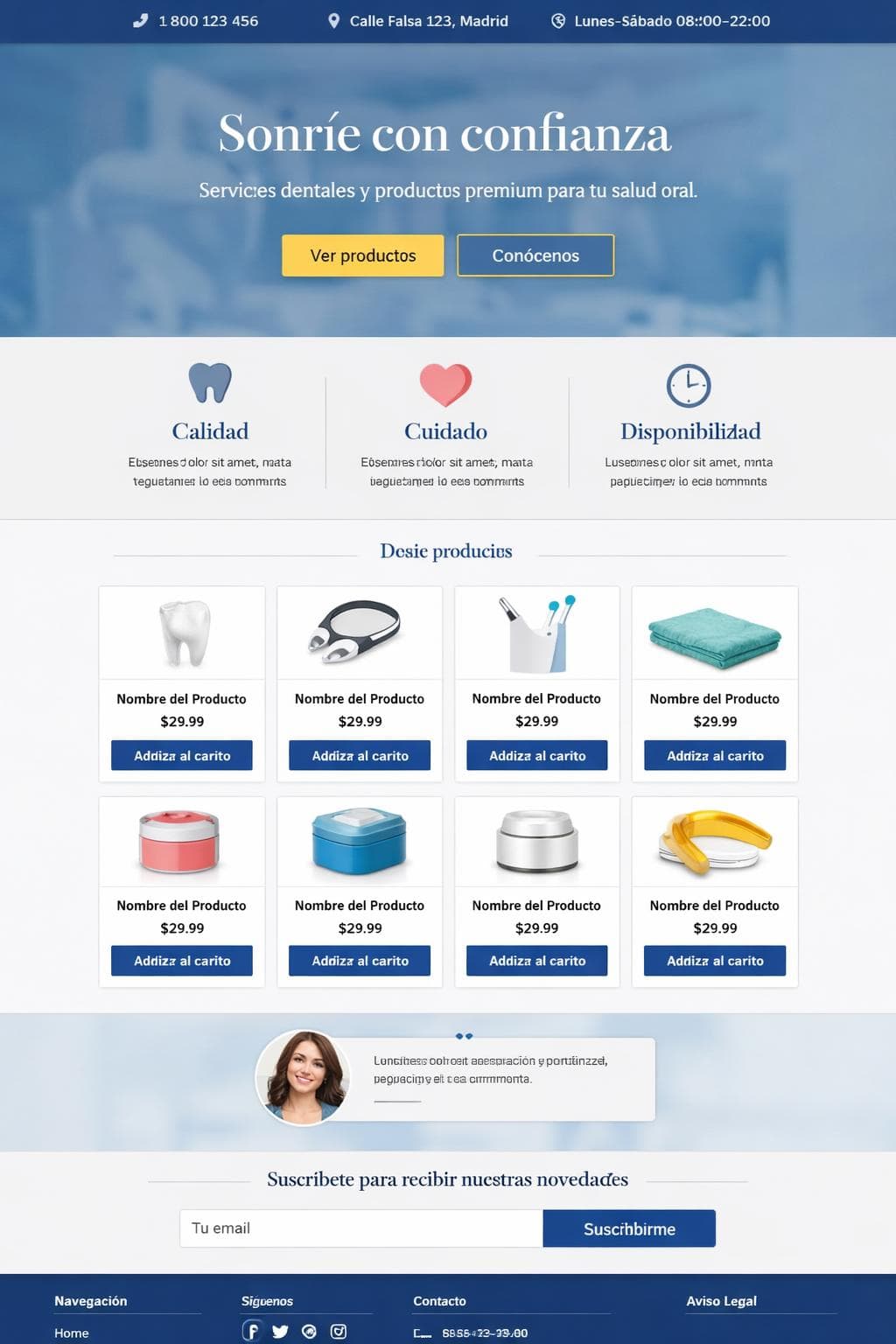 ClaraDental — vista previa del theme