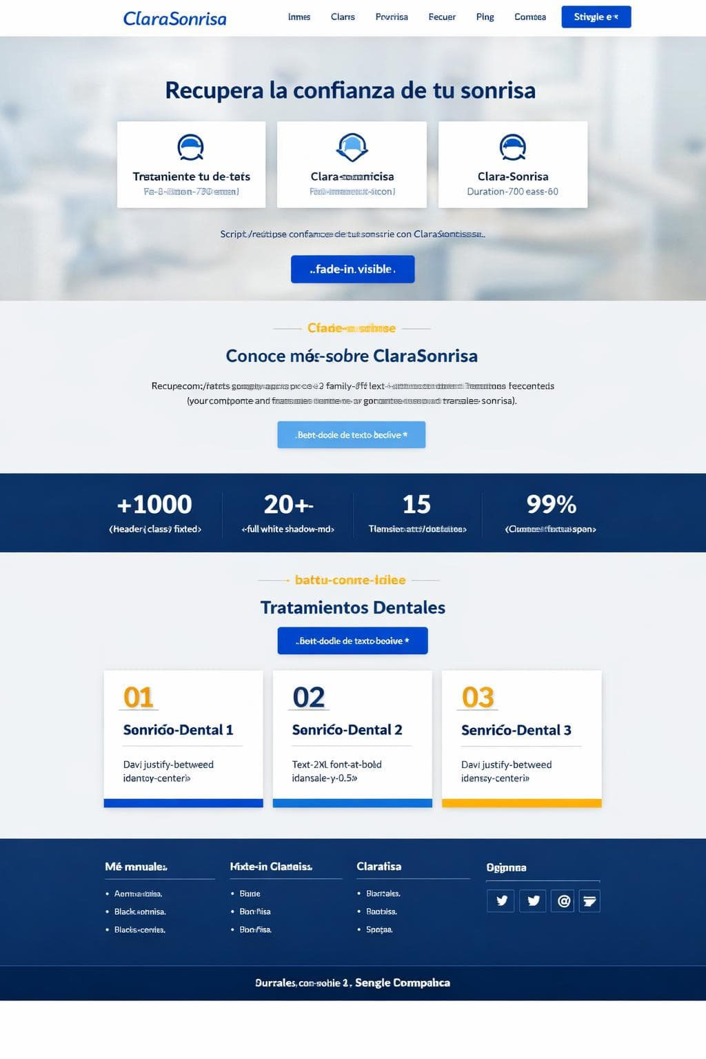 ClaraSonrisa — vista previa del theme
