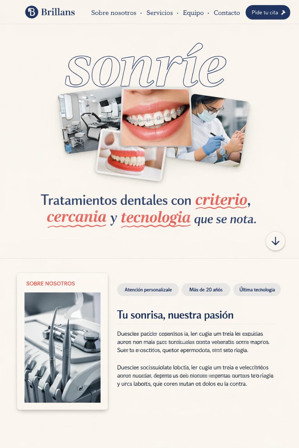 Clínica Brillans — vista previa del theme