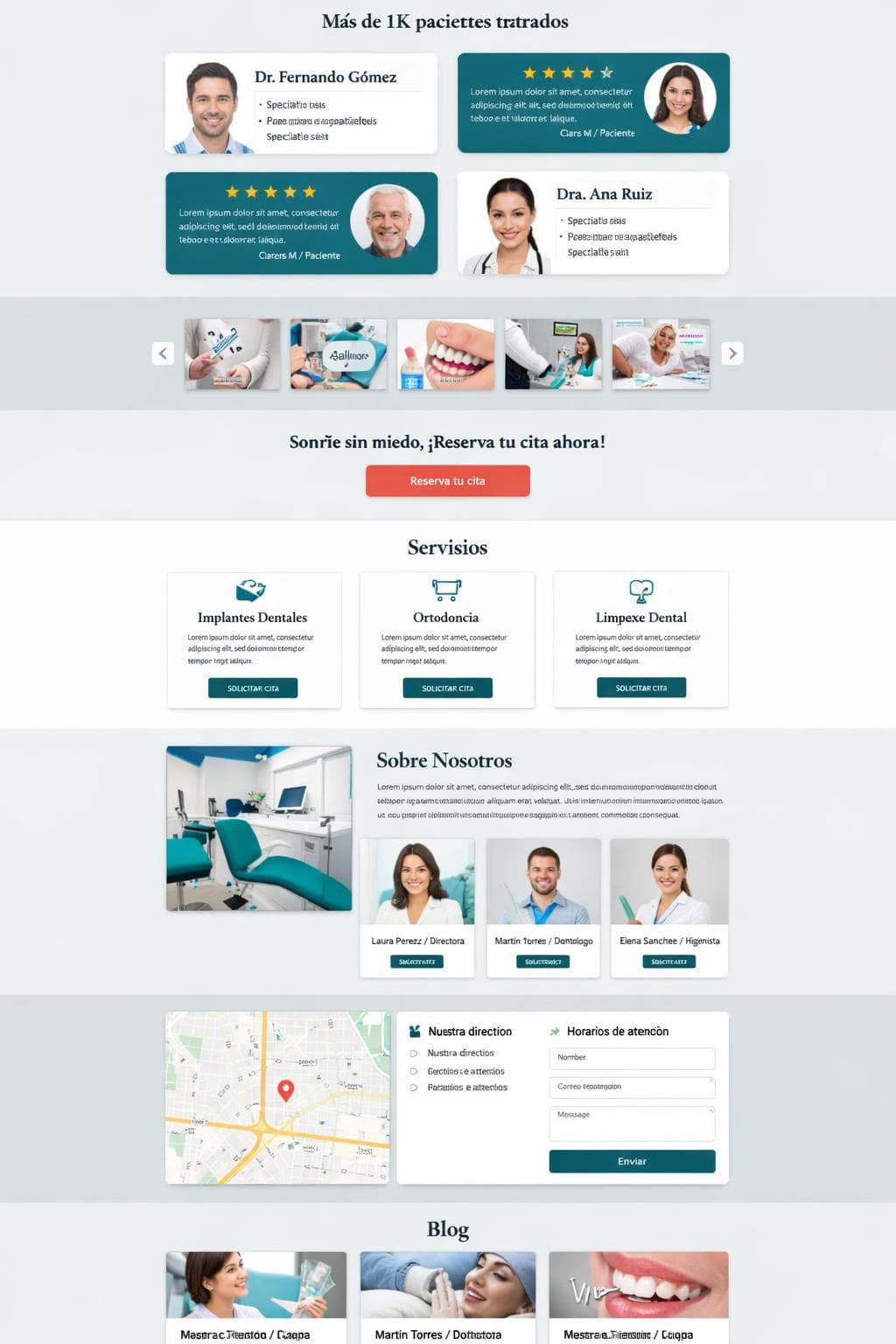 Clínica Dental NovaSonrisa — vista previa del theme