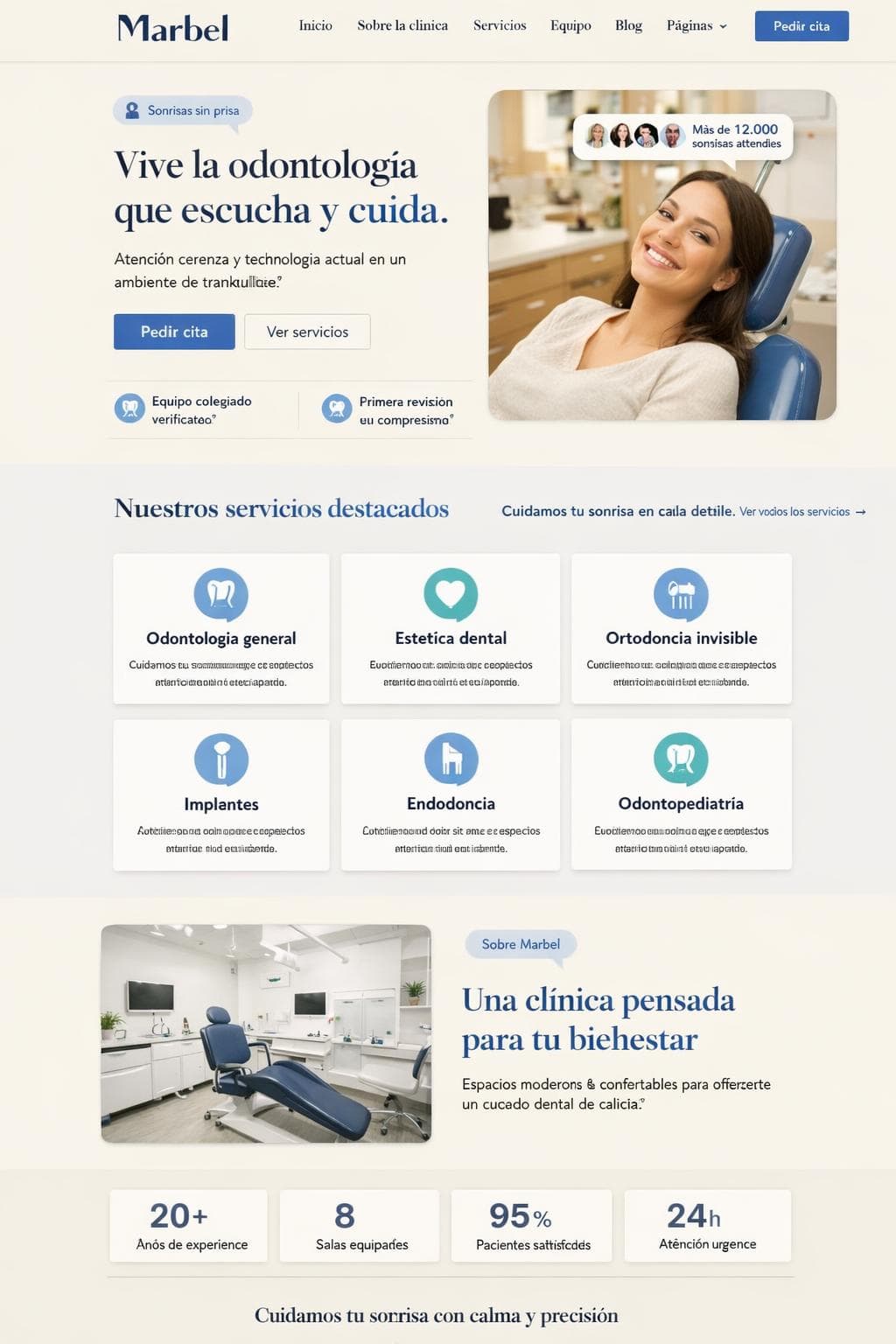 Clínica Dentaria Marbel — vista previa del theme
