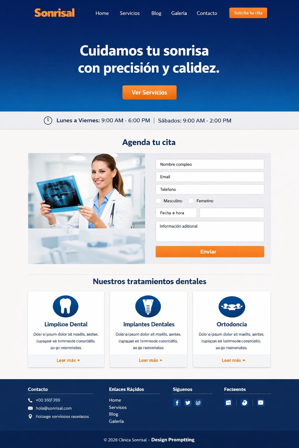 Clínica Sonrisal — vista previa del theme