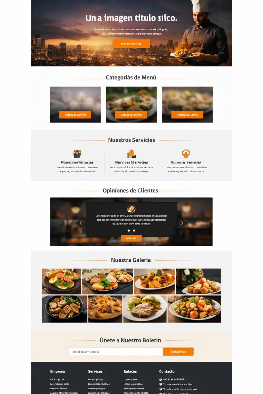 Cocina Andina — vista previa del theme
