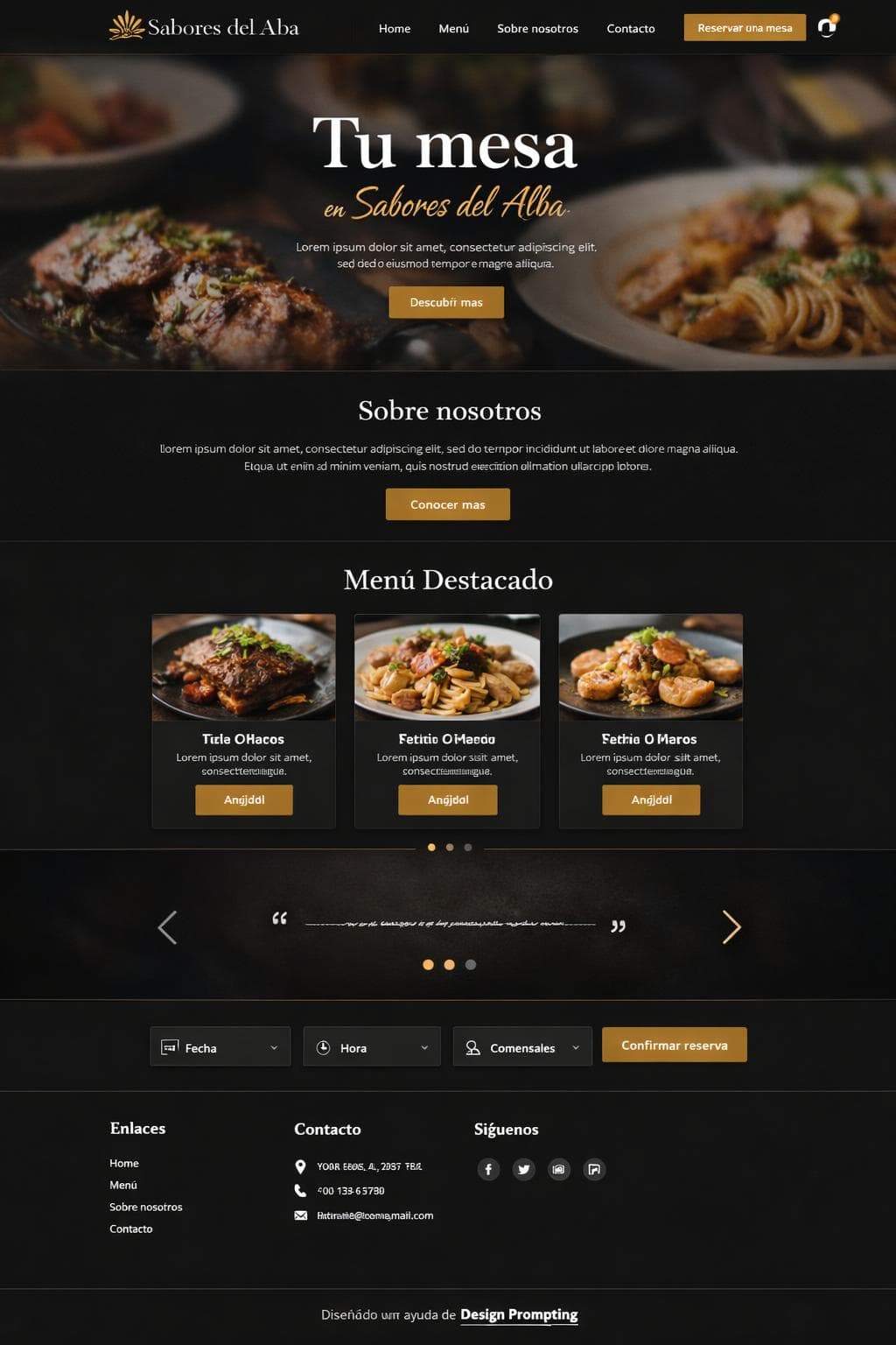 Cocina Delta — vista previa del theme