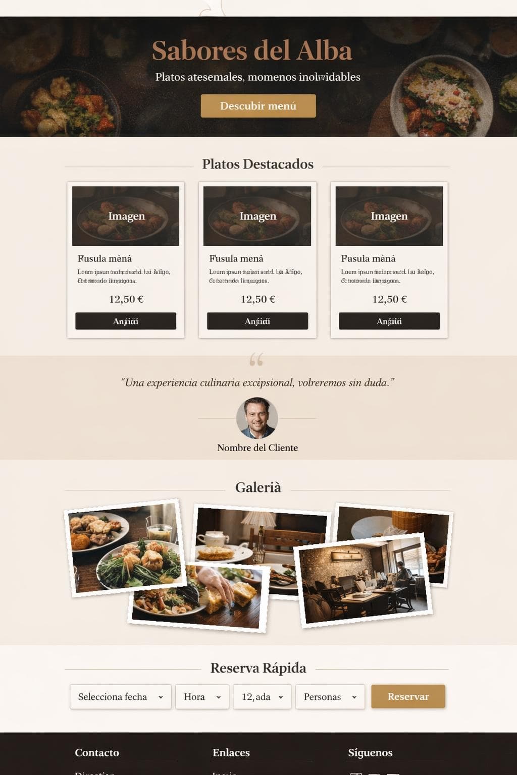 Cocina Orion — vista previa del theme