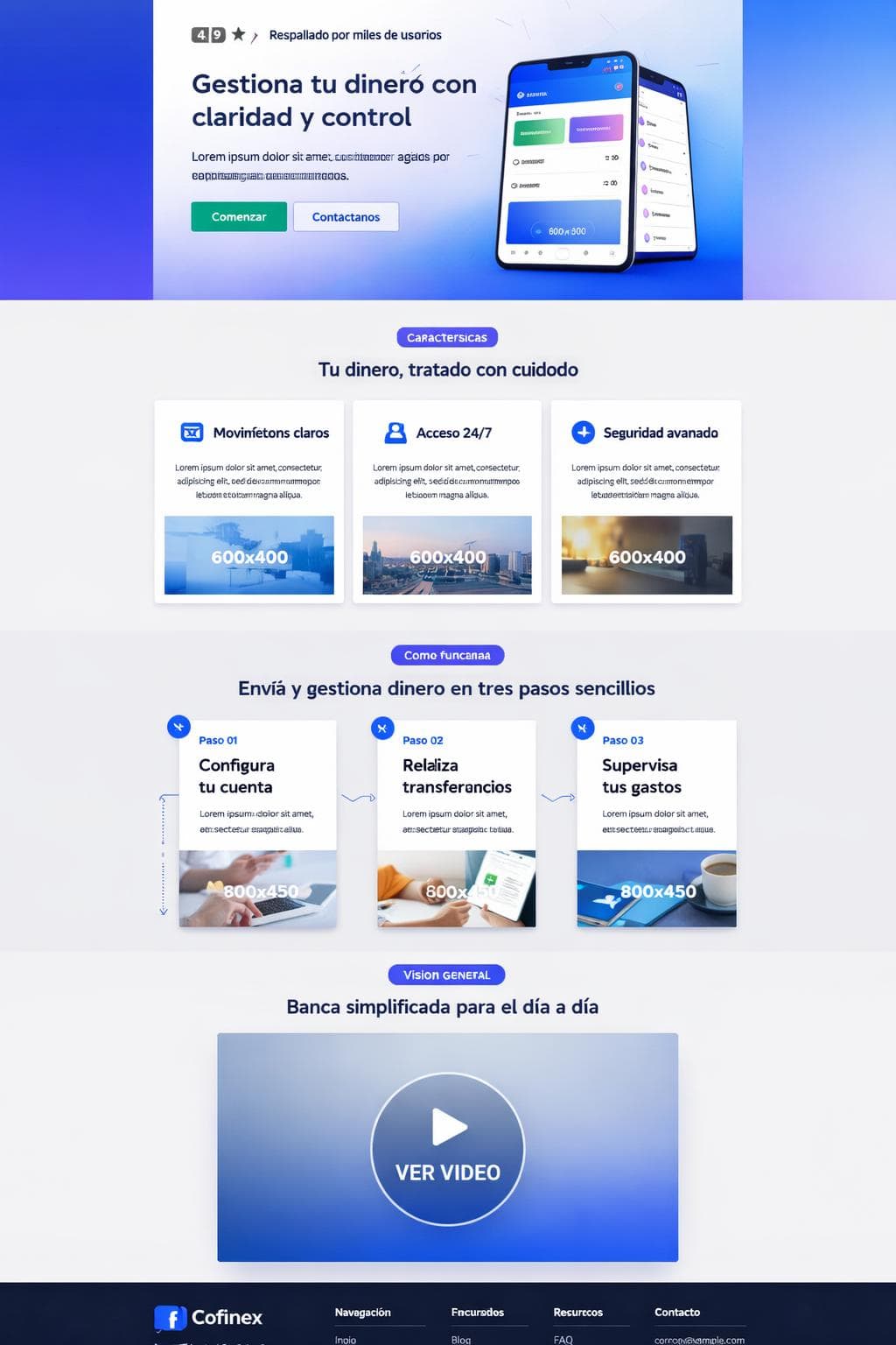Cofinex — vista previa del theme