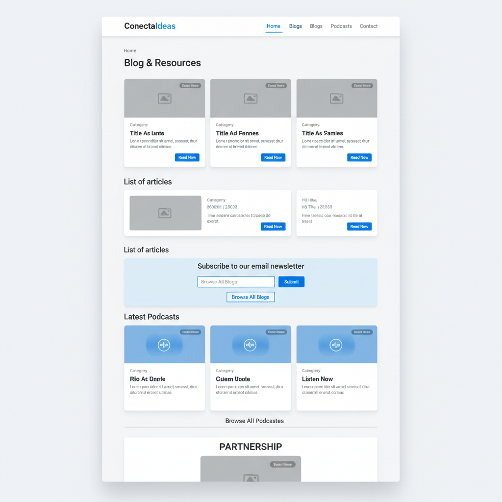 ConectaIdeas — vista previa del theme