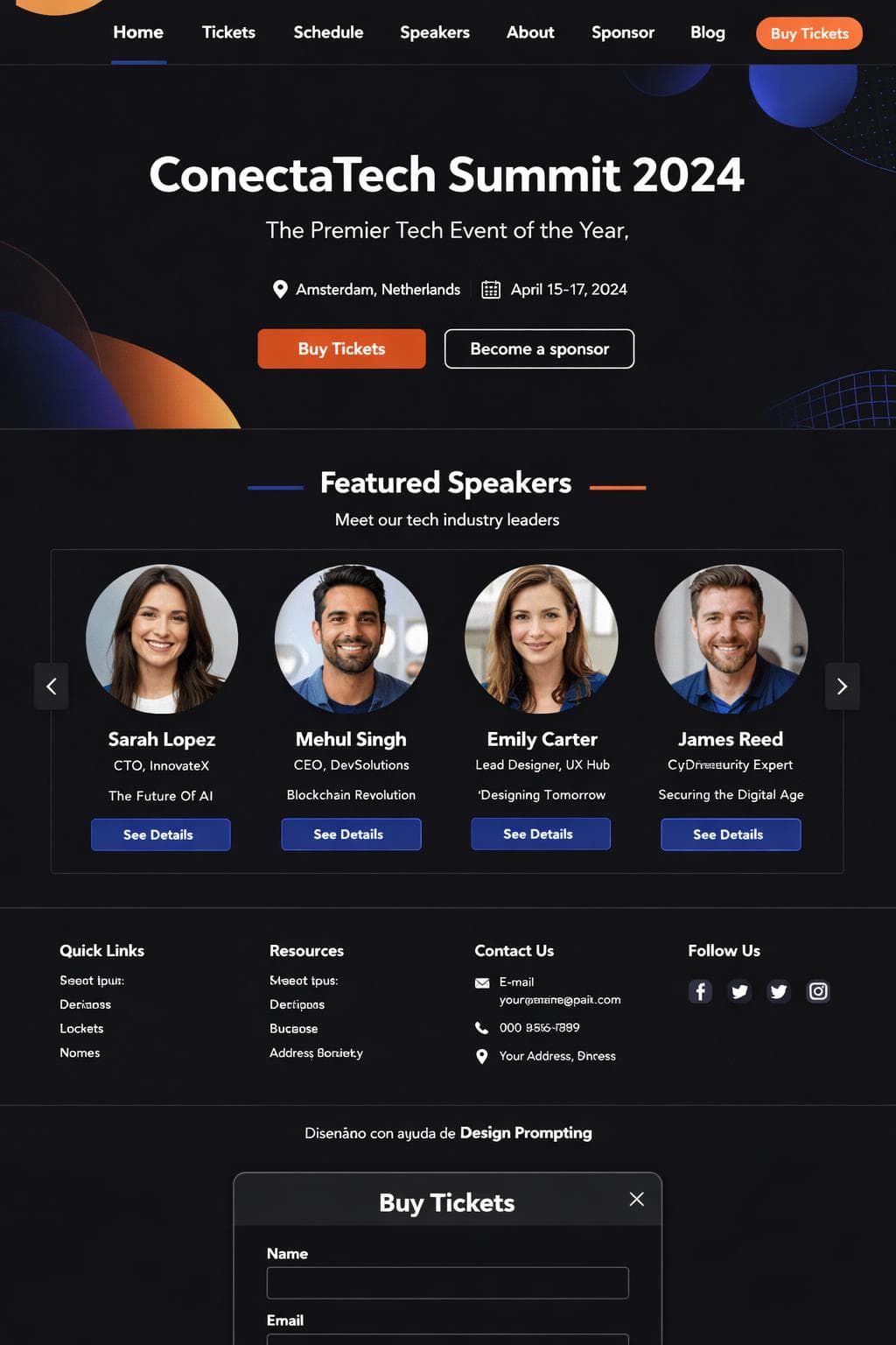 ConectaTech — vista previa del theme
