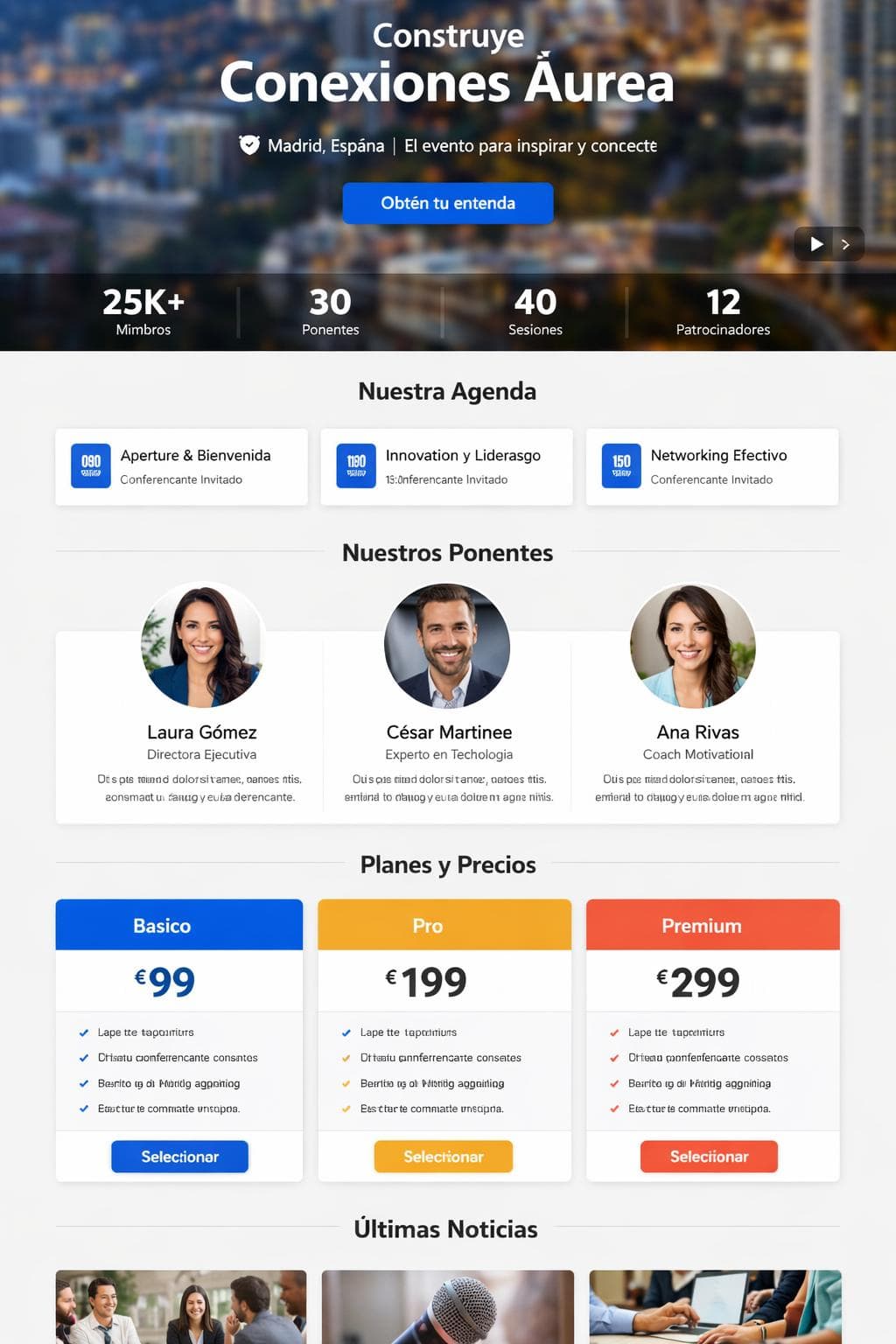 Conexión Áurea — vista previa del theme