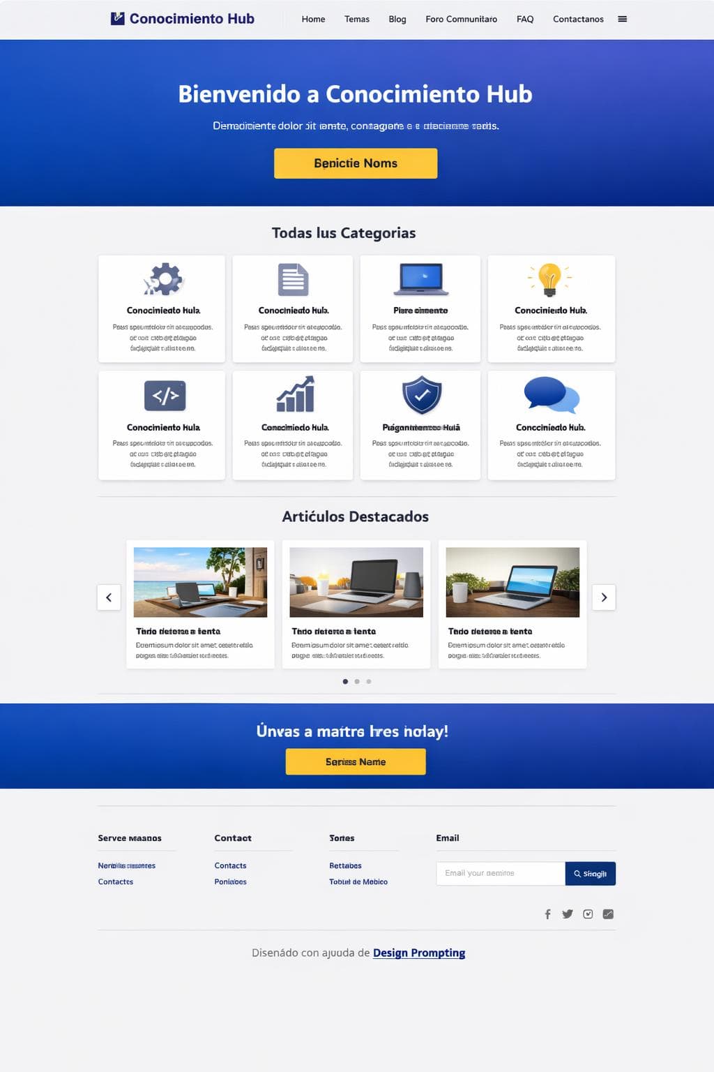 Conocimiento Hub — vista previa del theme