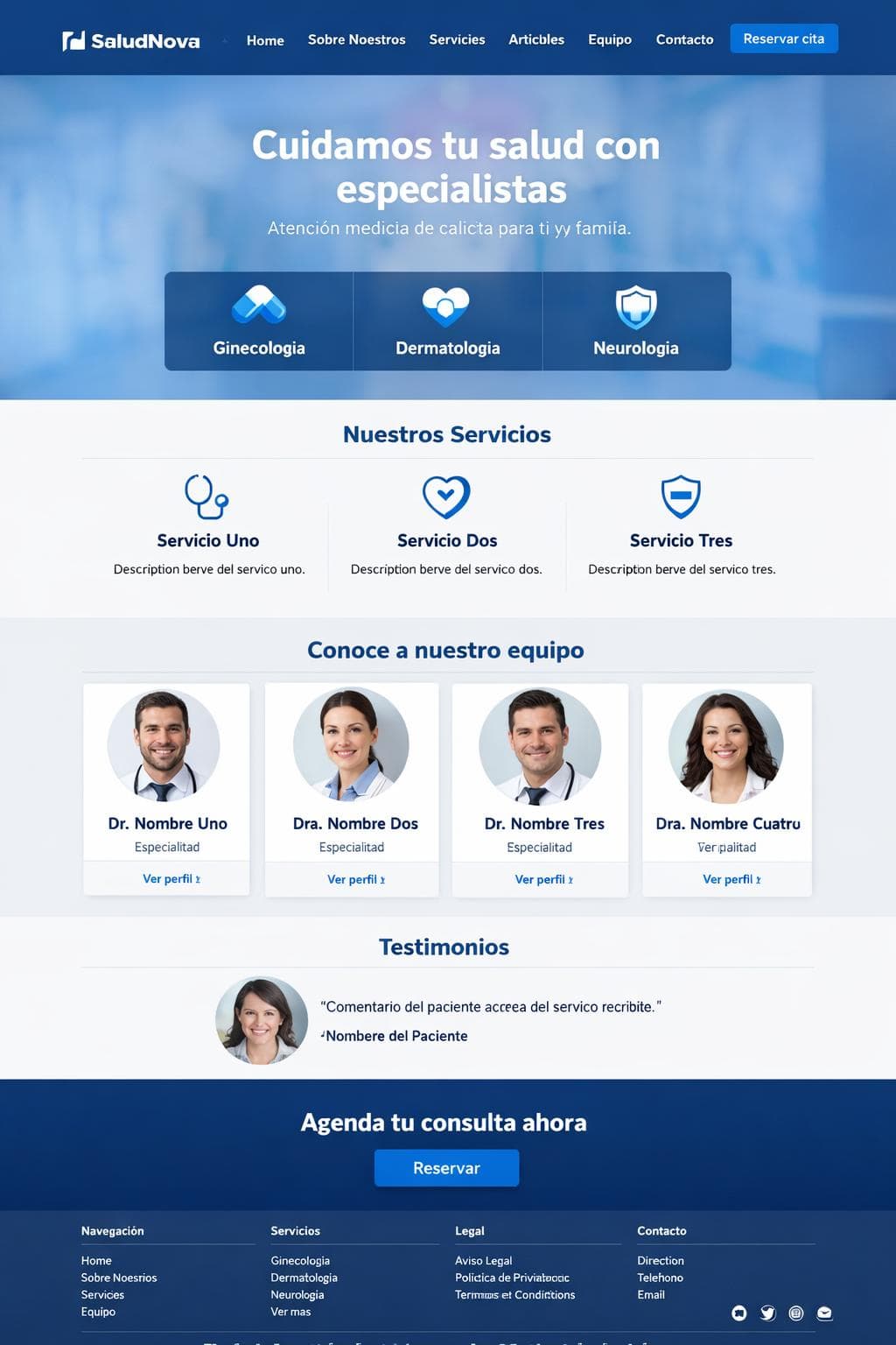 Consulta Cobalto — vista previa del theme
