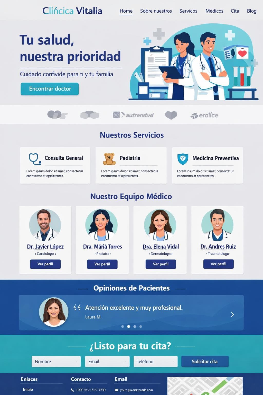 Consulta Zenit — vista previa del theme